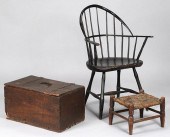 WINDSOR ARMCHAIR, STORAGE BOX,