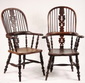 WINDSOR ARMCHAIRS - Pair of 19