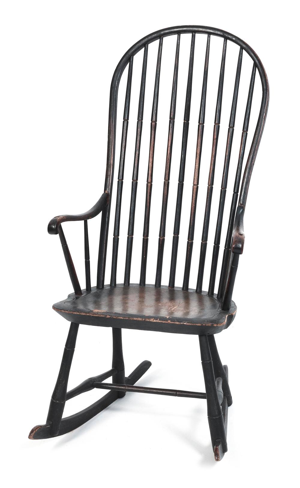 WINDSOR BOW-BACK ARMCHAIR ROCKER
