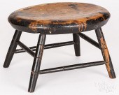 WINDSOR FOOTSTOOL, 19TH C.Wind