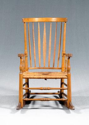Windsor rocking chair, spindle back