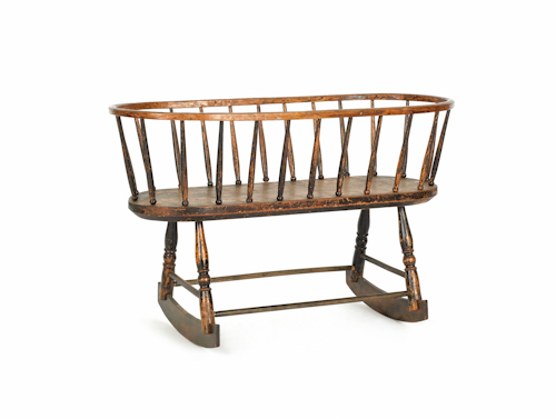 Windsor rocking cradle ca. 1800 25"