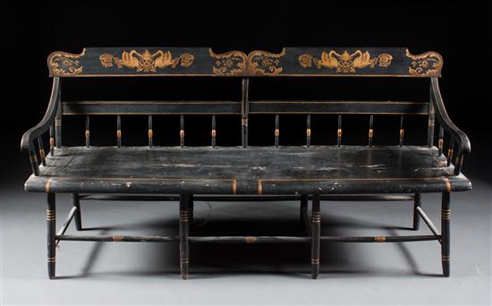 Windsor style gilt-stencil