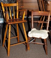 Windsor style plank-seat highc