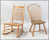 WINDSOR STYLE ROCKING CHAIR. T