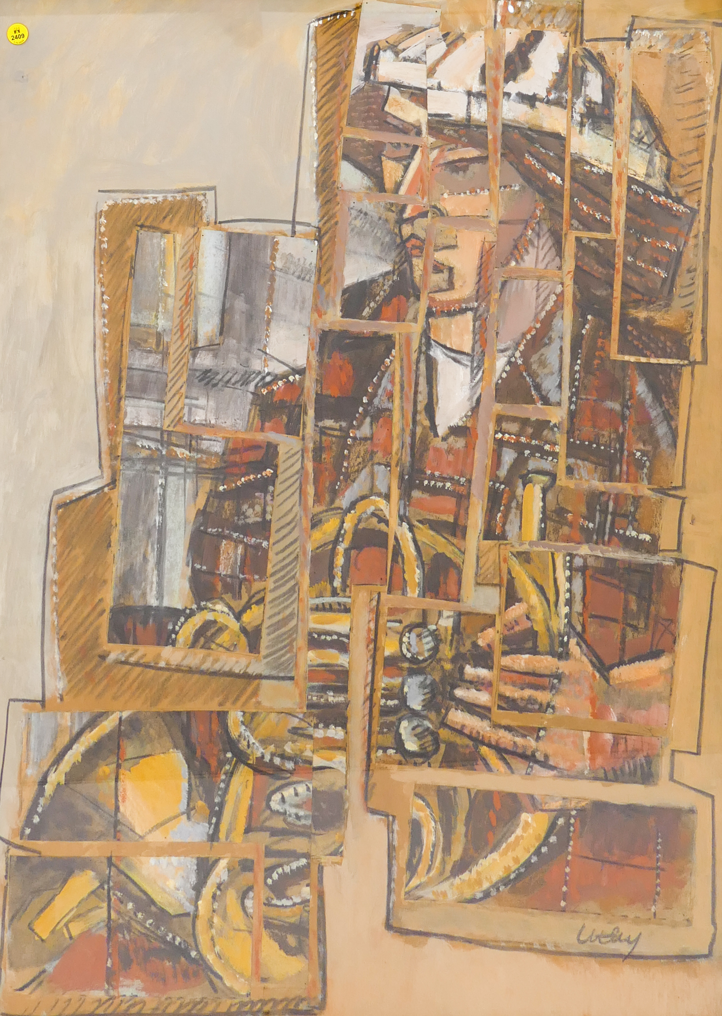Windsor Utley Cubist Portrait Mixed