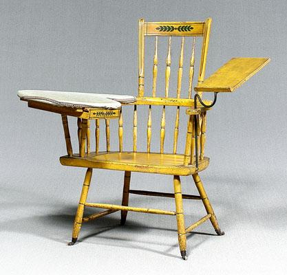 Windsor writing armchair, poplar