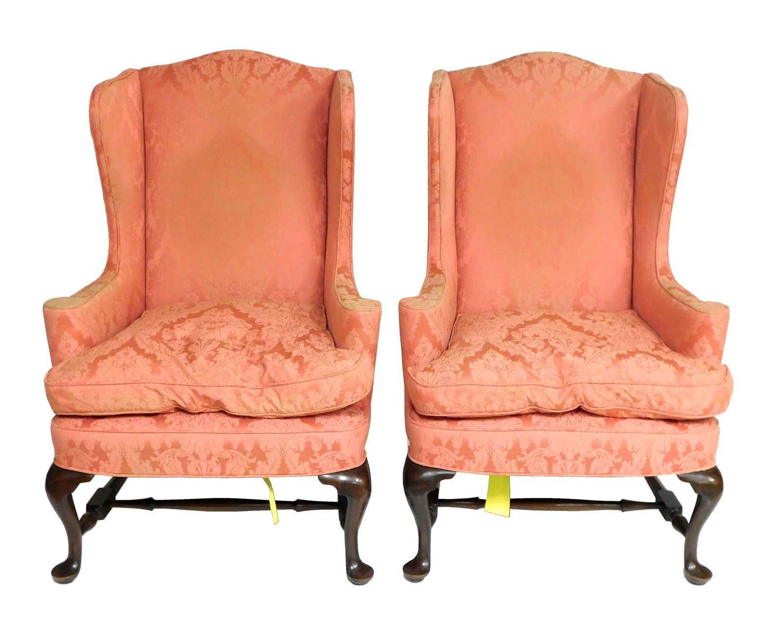 WING CHAIRS, PAIR, AMERICAN,