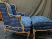 Wingback Chair & Footstool. Fr