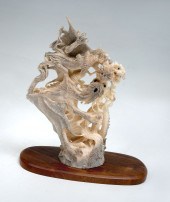 WINGED DRAGON CARVED OF MOOSE