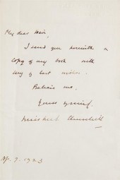 Winston S. Churchill letter si