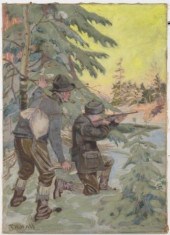 WINTER HUNTING SCENE, TOM H. H