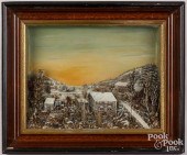 WINTER LANDSCAPE DIORAMA, 19TH