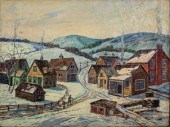 WINTER LANDSCAPE OIL ON CANVAS