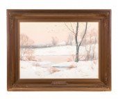 WINTER LANDSCAPE PASTEL IMPRES