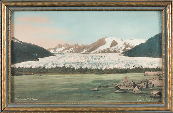 Winter & Pond Hand-Colored Print of