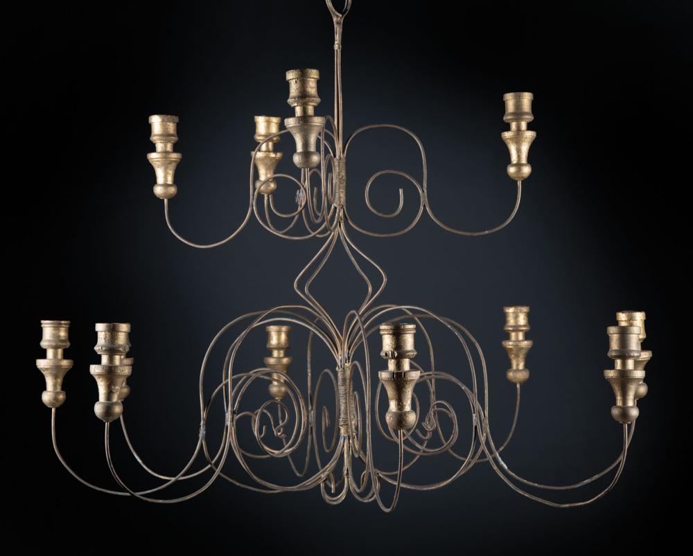 WIRE AND GILTWOOD TWELVE-LIGHT