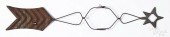 WIRE AND IRON WEATHERVANE DIRE