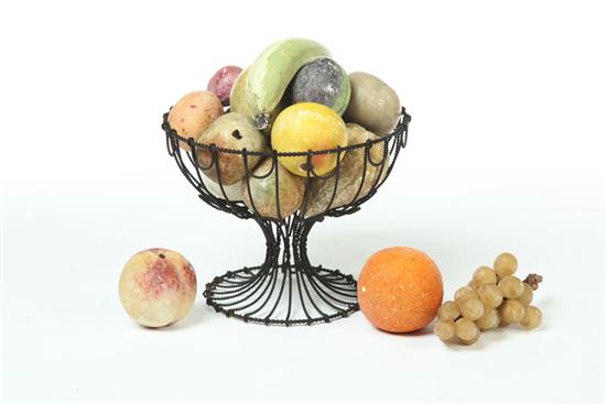 WIRE COMPOTE OF STONE FRUIT. 