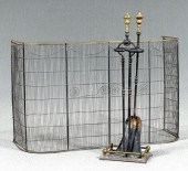 Wirework screen, fire tools an