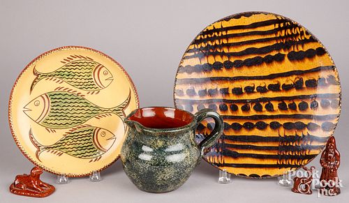WISCONSIN POTTERY SLIPWARE DISH,