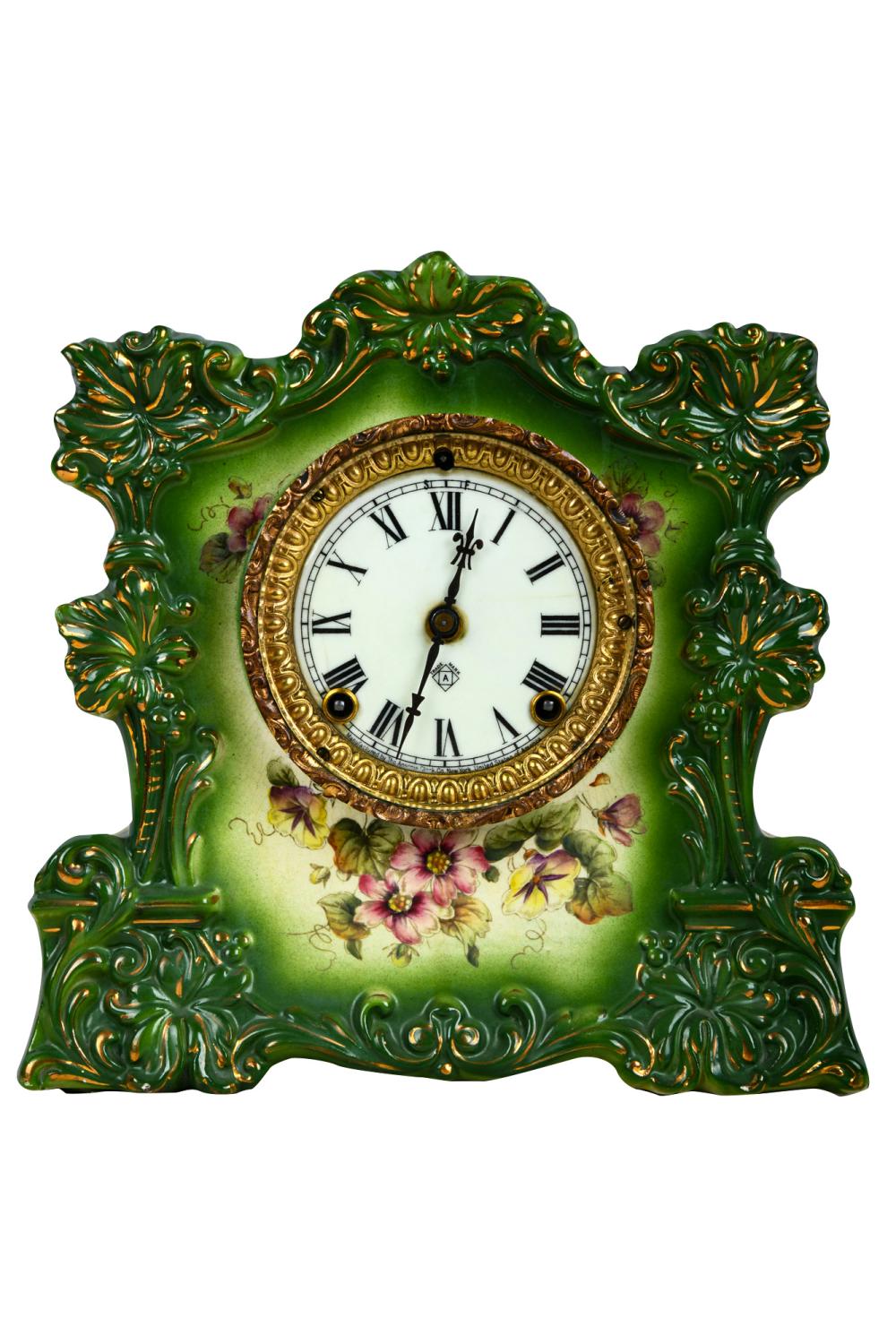 WISDOM PORCELAIN MANTEL CLOCKwith