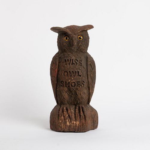 WISE OWL SHOES CARVED WOOD TRADE