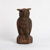 WISE OWL SHOES CARVED WOOD TRA