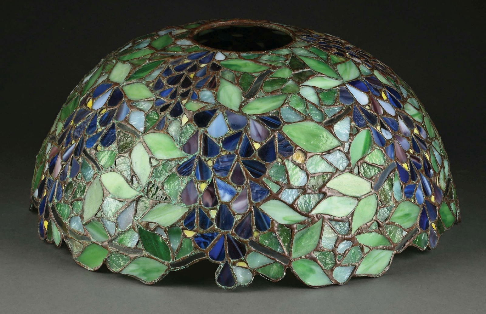 WISTERIA LEADED GLASS LAMP SHADEA