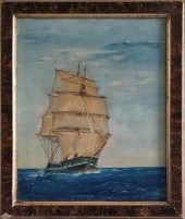 W.J. BLAIR OIL ON BOARD, "BLUE