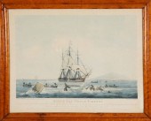 W.J. HUGGINS COLORED PRINT, "S