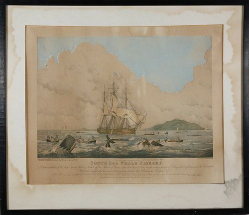 W.J. HUGGINS LITHOGRAPH "SOUTH