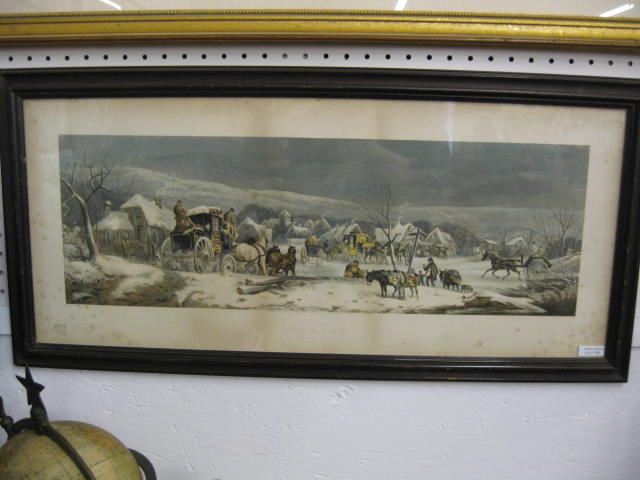 W.J. Shayer Chromolithograph winter