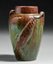 W.J. WALLEY POTTERY TWO-HANDLE