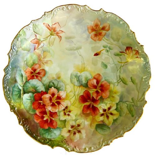 WM GUERIN LIMOGES HAND PAINTED