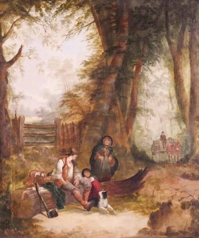 WM SHAYER OIL ON CANVAS GENRE