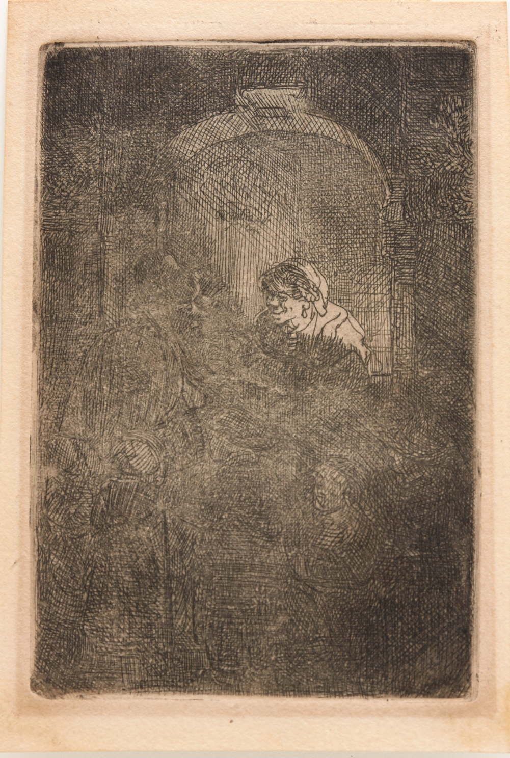 WOMAN IN A DOOR HATCH PRINT AFTER