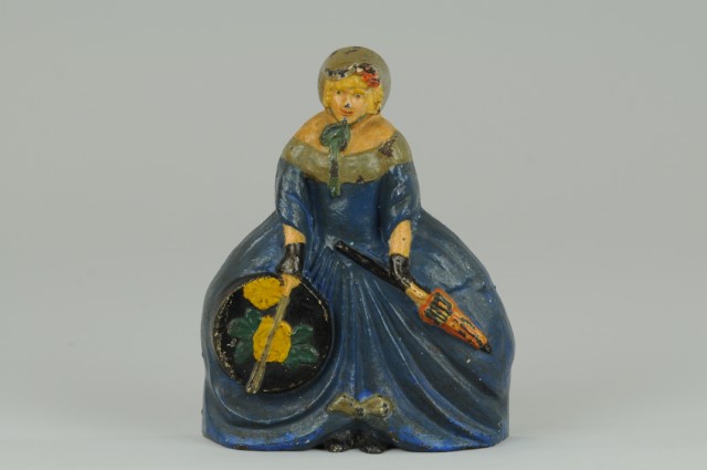 WOMAN IN HOOPSKIRT WITH PARASOL &