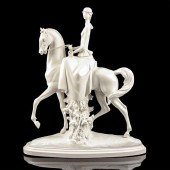 WOMAN ON HORSE, WHITE 7061 - L