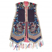 WOMAN'S EMBROIDERED SILK VEST,