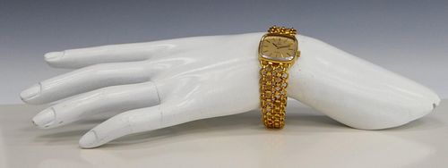 WOMENS 18KT Y GOLD OMEGA DEVILLE