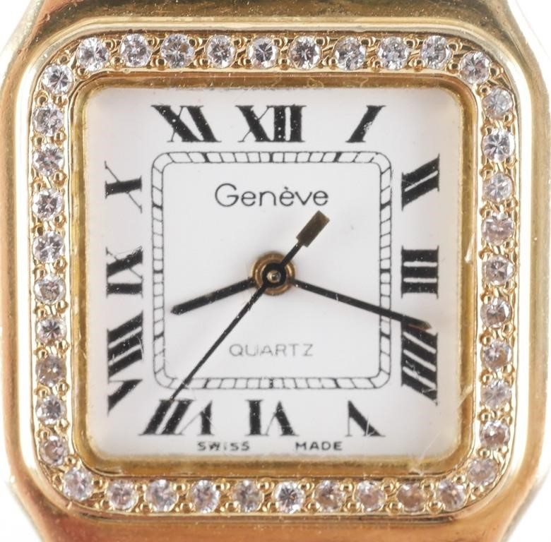 WOMENS GENEVE 18K GOLD & DIAMOND