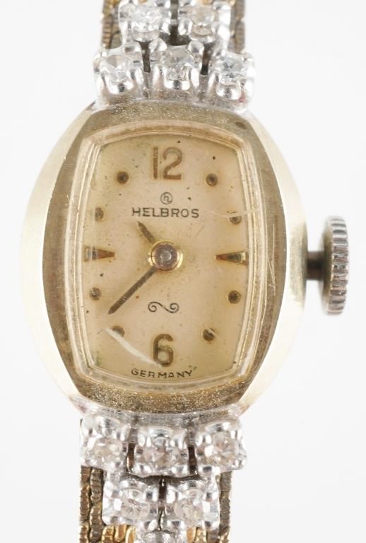 WOMENS VINTAGE HELBROS 14K GOLD &