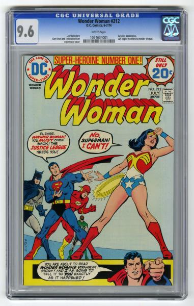 Wonder Woman #212 CGC 9.6 D.C.