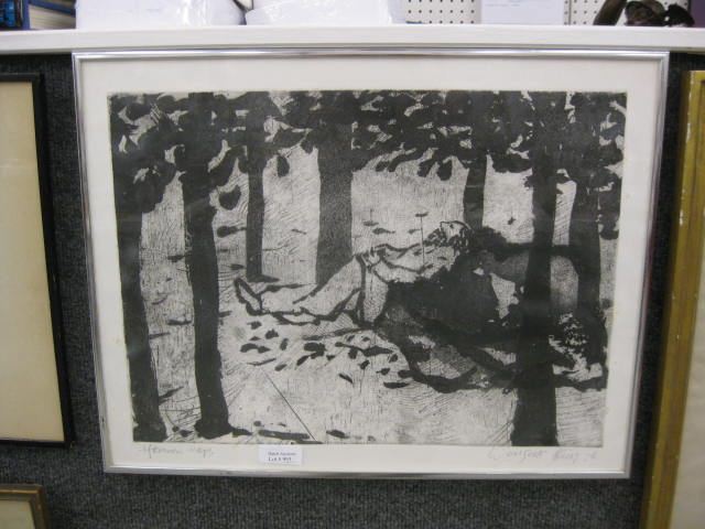 Wonsook Kim Etching ''Afternoon