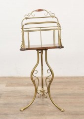 WOOD AND BRASS REVOLVING MAGAZ