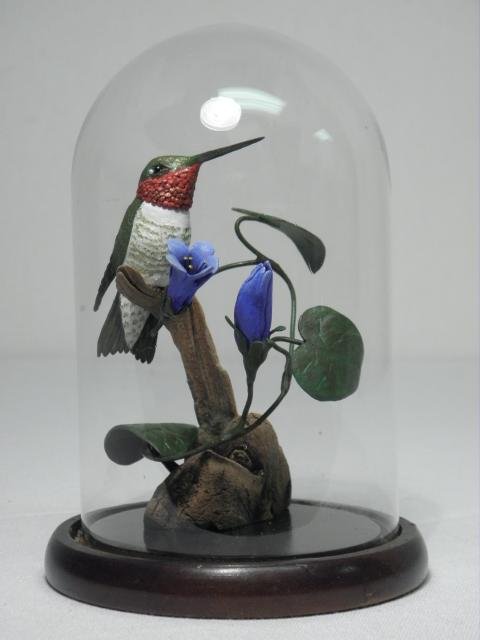 Wood and clay handmade sculpture of