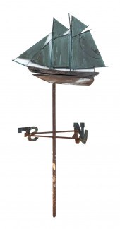 WOOD AND COPPER TWO-MASTED SCH
