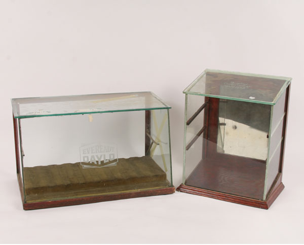 Wood and glass advertising