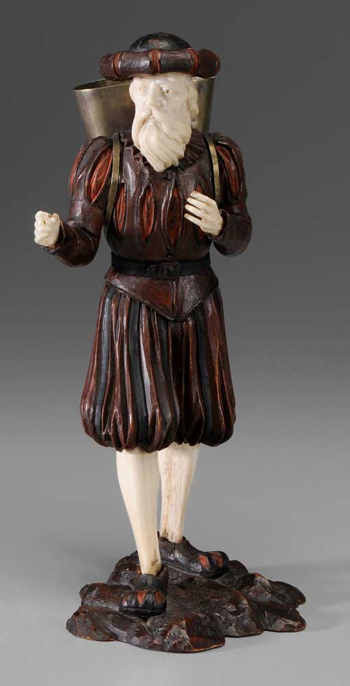 Wood and Ivory Figure of a Man